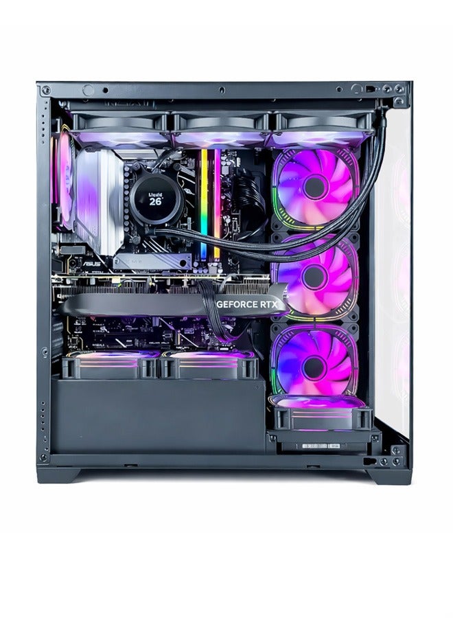 Game Sekret كمبيوتر ألعاب Spectre – معالج Intel Core i7-14700K | بطاقة رسومات GeForce RTX 5070 بسعة 12 جيجابايت | ذاكرة RAM DDR5 بسعة 32 جيجابايت – قرص SSD NVMe بسعة 1 تيرابايت | مبرد سائل 360 مم مزوّد بشاشة LCD – لوحة أم Z790 – مزود طاقة 850 واط بمعيار Gold | WiFi – Bluetooth – نظام Windows 11 Pro | كمبيوتر مكتبي Game Sekret | ضمان لمدة سنة واحدة black - Image 2